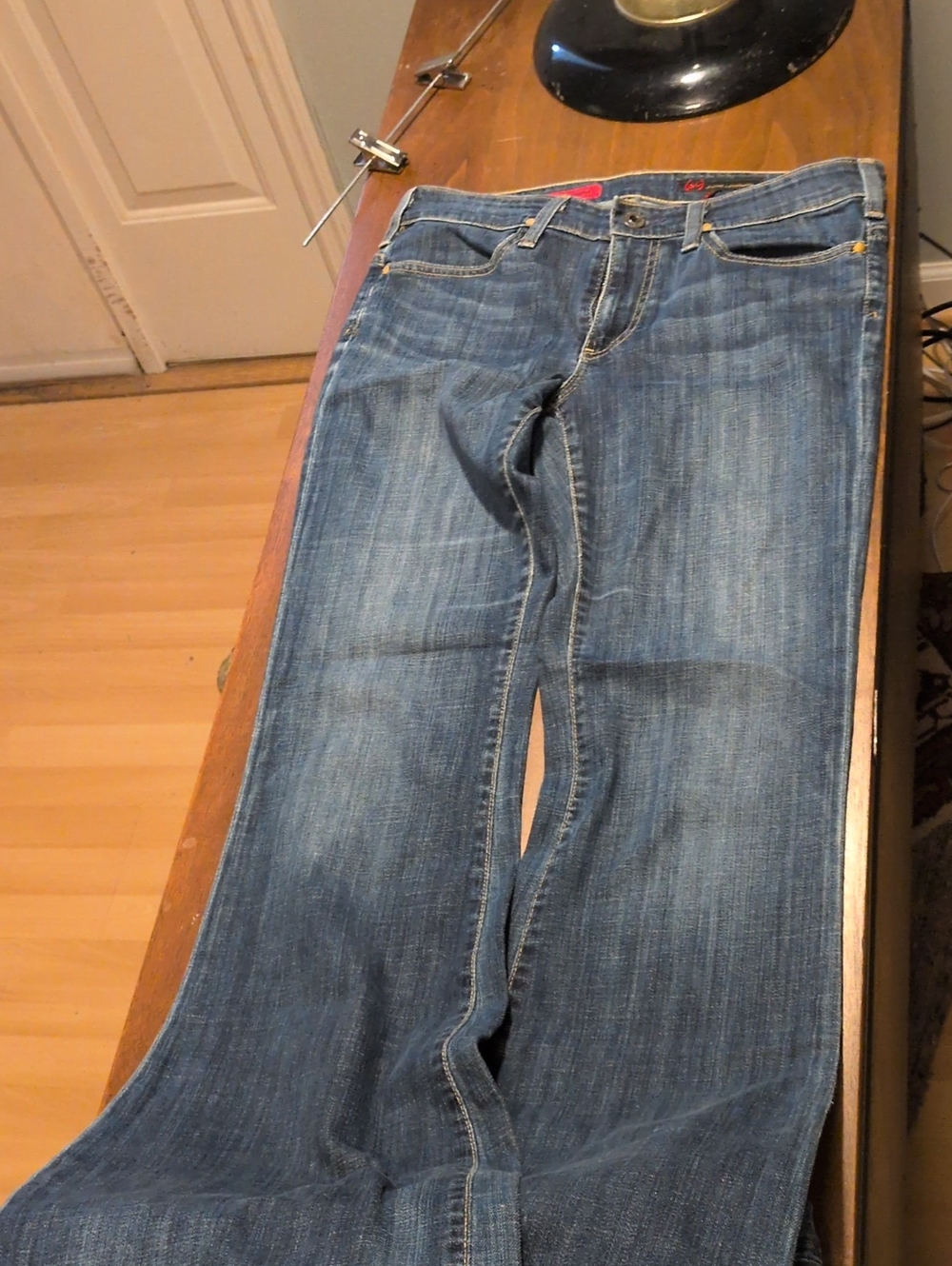 Classic Women's Blue Denim Jeans - Straight Leg